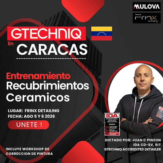 Entrenamiento Recubrimientos Cerámicos Gtechniq en Quito Sep 26 y 27 2025